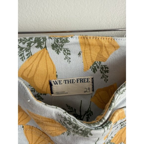 FP We The Free Venice Beach Flare Jeans Sky Combo Poppies Preppy Hippie Boho 29 - Picture 7 of 11